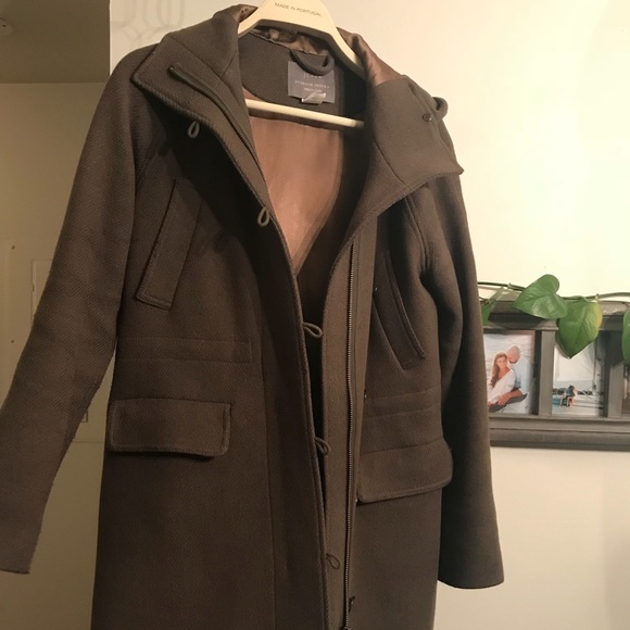 J. Crew Jackets & Blazers - J.Crew Stadium Cloth Olive Wool Coat